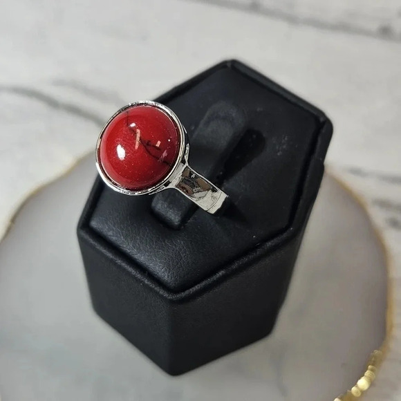 Fire Dot Adjustable Fashion Ring A41 - Picture 2 of 7